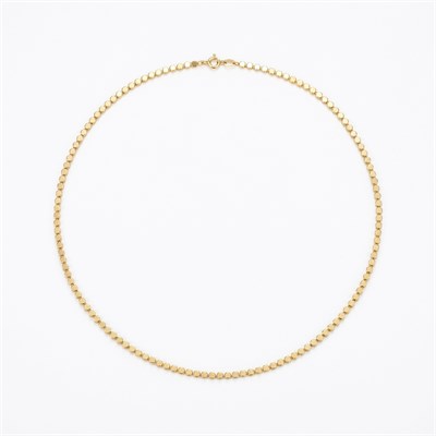 Yuvarlak Pullu Zincir Kolye  - 14k Altın Kaplama - 60 cm