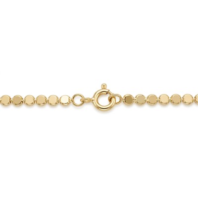 Yuvarlak Pullu Zincir Kolye  - 14k Altın Kaplama - 60 cm
