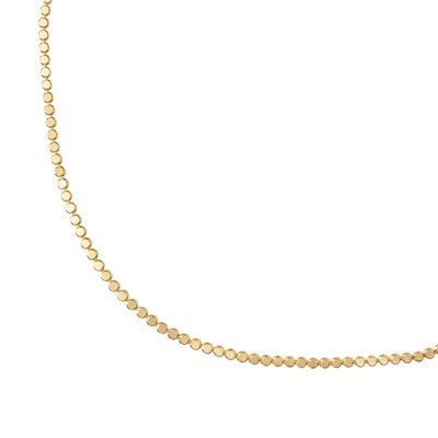Yuvarlak Pullu Zincir Kolye  - 14k Altın Kaplama - 60 cm