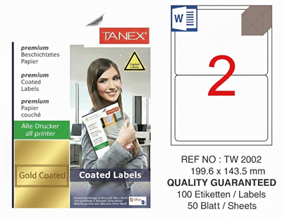 TW-2002 199,6x143,5 mm GOLD LASER ETİKET 