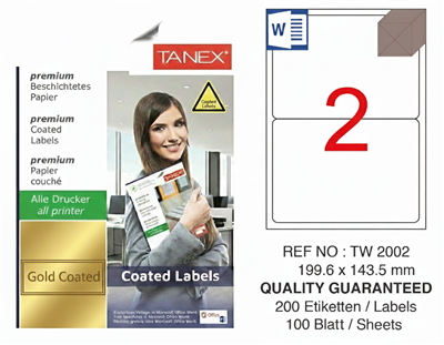 TW-2002 199,6x143,5 mm GOLD LASER ETİKET 
