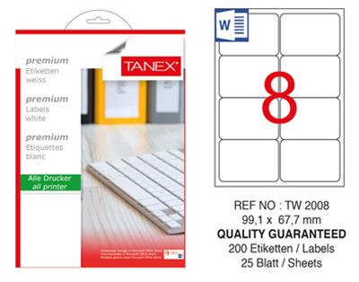 TW-2008 99,1x67,7 mm LASER ETİKET .