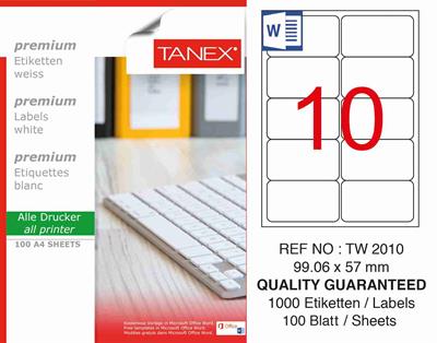 TW-2010 99,06x57 mm LASER ETİKET .