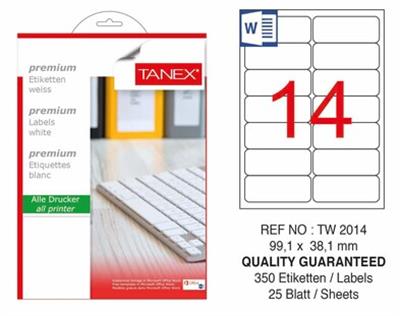 TW-2014 99,1x38,1 mm LASER ETİKET .