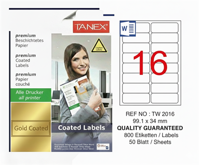 TW-2016 99,1x34 mm GOLD LASER ETİKET 