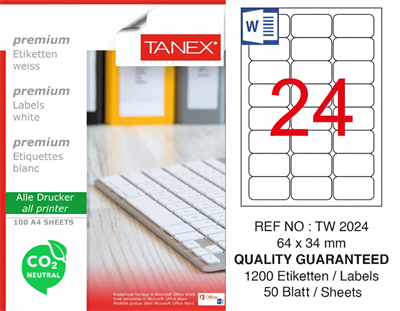 TW-2024 64x34 mm CARBON NEUTRAL LASER ETİKET 