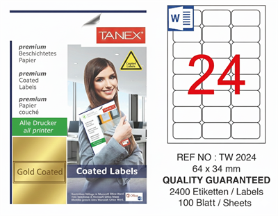 TW-2024 64x34 mm GOLD LASER ETİKET 