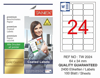 TW-2024 64x34 mm GOLD LASER ETİKET 