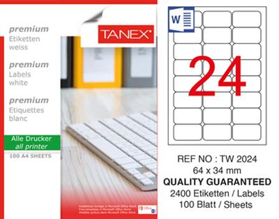 TW-2024 64x34 mm LASER ETİKET .