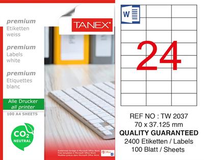 TW-2037 70x37,125 mm CARBON NEUTRAL LASER ETİKET 