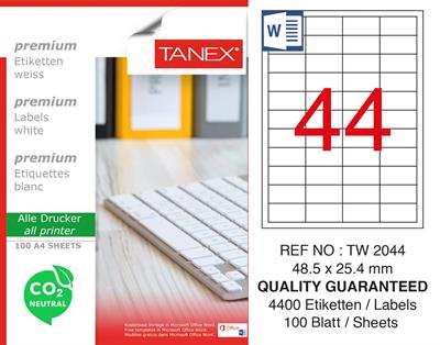 TW-2044 48,5x25,4 mm CARBON NEUTRAL LASER ETİKET 
