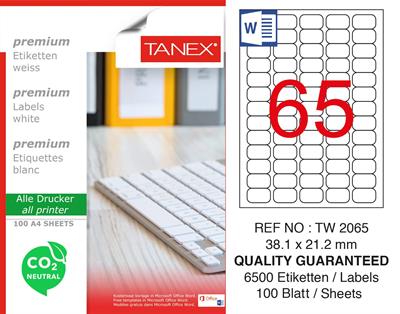 TW-2065 38,1x21,2 mm CARBON NEUTRAL LASER ETİKET 