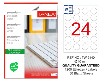TW-2140 40 mm CARBON NEUTRAL LASER ETİKET 