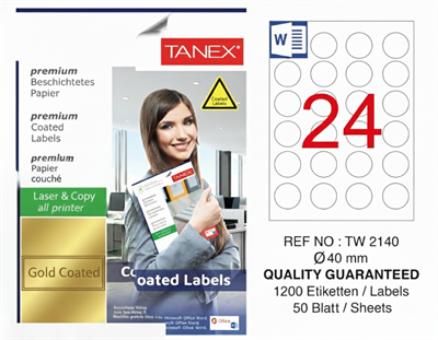 TW-2140 40 mm GOLD LASER ETİKET 