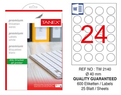 TW-2140 40 mm LASER ETİKET .
