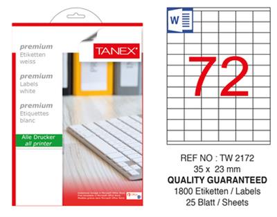 TW-2172 35x23 mm LASER ETİKET .