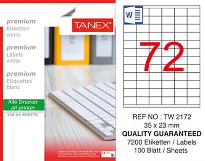 TW-2172 35x23 mm LASER ETİKET .