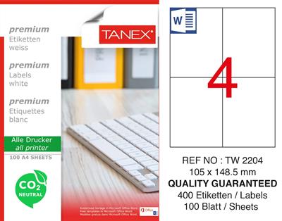 TW-2204 105x148,5 mm CARBON NEUTRAL LASER ETİKET 