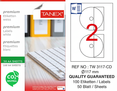 TW-3117 117 mm CARBON NEUTRAL LASER ETİKET 