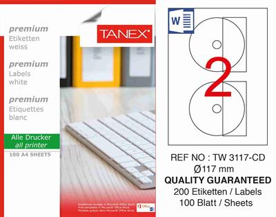TW-3117 117 mm LASER ETİKET .