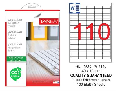 TW-4110 40x12 mm CARBON NEUTRAL LASER ETİKET 