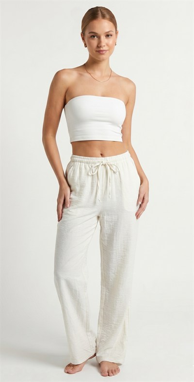 OLIVE-2306 AYROBİN PANTOLON BEYAZ