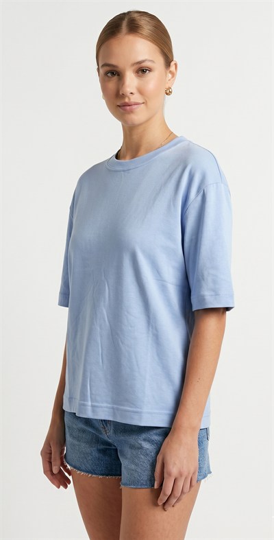 OLIVE-6597 COS BASIC TSHIRT MAVİ
