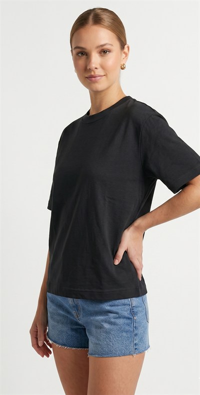 OLIVE-6597 COS BASIC TSHIRT SİYAH