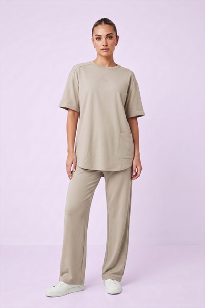Kadın Basic Eşofman Takımı M2039 Bej