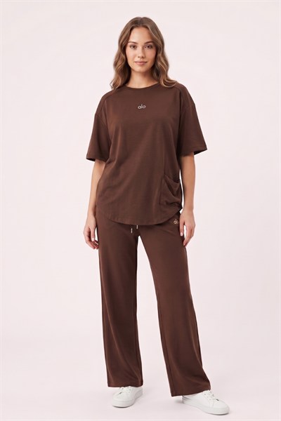 Kadın Basic Eşofman Takımı M2039 Kahve