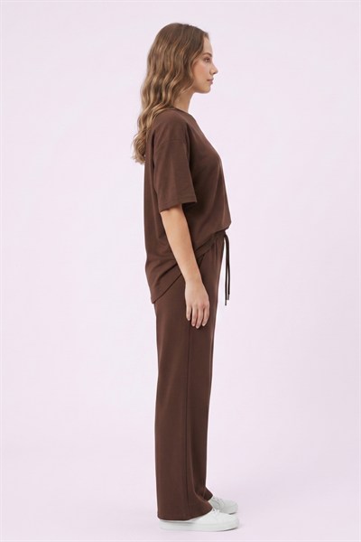 Kadın Basic Eşofman Takımı M2039 Kahve