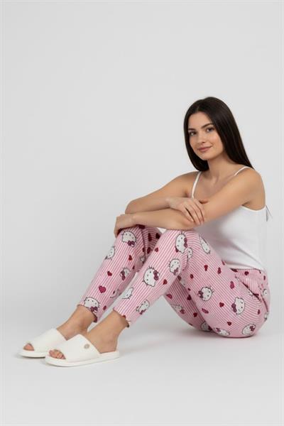 Kadın Pembe Karakter Desenli Pijama Altı M4533K26 Pembe