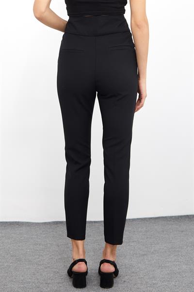 Yüksek Bel Dar Paça Pantolon M1674 Siyah
