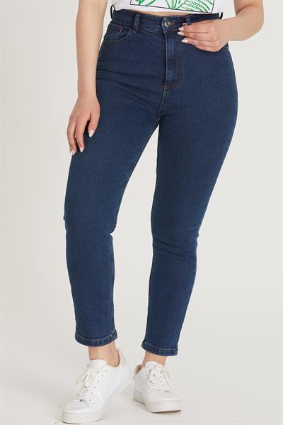 Yüksek Bel Skinny Pantolon M1213 Koyu Mavi