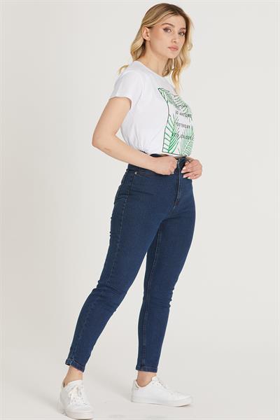 Yüksek Bel Skinny Pantolon M1213 Mavi