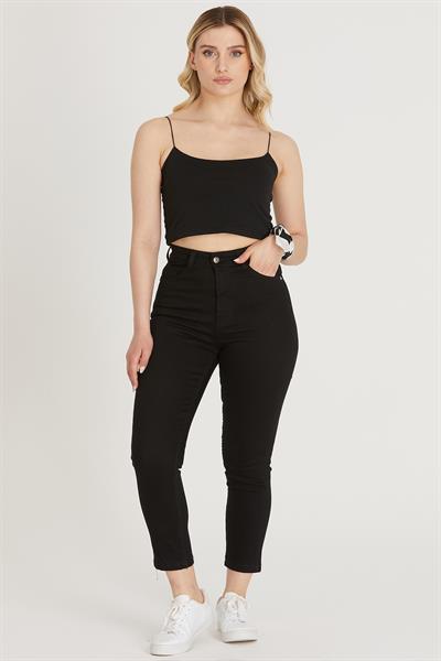 Yüksek Bel Skinny Pantolon M1213 Siyah