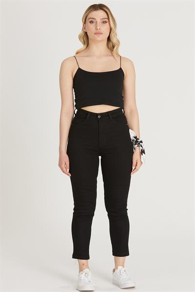 Yüksek Bel Skinny Pantolon M1213 Siyah