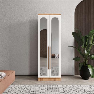 2 kapaklı aynalı dolap  Macera Mobilya Kapaklı Dolap Flora 2 Kapaklı Aynalı Komple Mdf Gardırop Genç Ve Yatak Odası