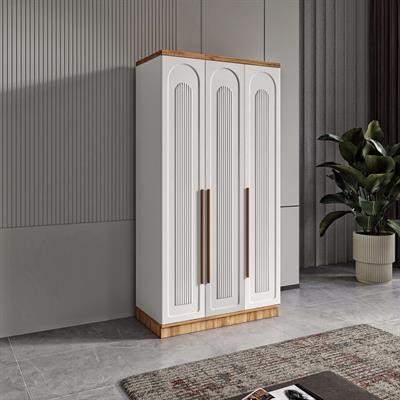 Flora 3 Kapaklı Beyaz Gardırop Komple Mdf Genç Ve Yatak Odası Macera Mobilya Kapaklı Dolap Flora 3 Kapaklı Beyaz Gardırop Komple Mdf Genç Ve Yatak Odası