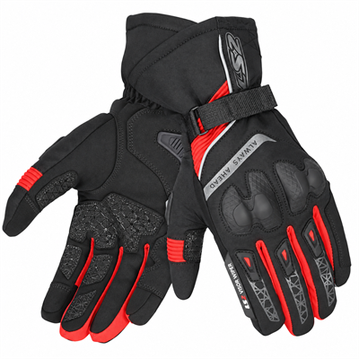 LS2 Snow Evo H2O Eldiven Siyah Kırmızı | Hipora Kışlık KP-1Ls2 Snow Evo H2O Eldiven Siyah Kırmızı