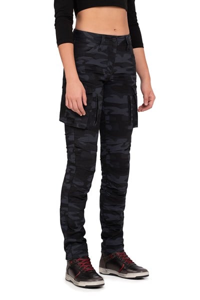 The Biker Jeans Truva Cargo Camo Kadın Motor PantolonuTheBikerJeans Truva Cargo Camo Kadın Motor Pantolonu