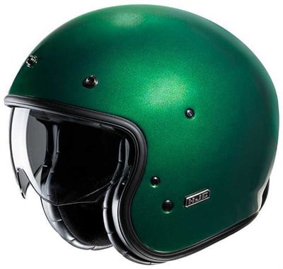HJC V31 Koyu Yeşil Kask | Retro Güneş Vizörlü ECE 22.06Hjc V31 Koyu Yeşil Kask