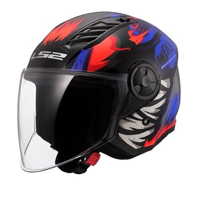 LS2 Airflow 2 Weiler Mat Siyah Mavi Turuncu KaskLs2 Airflow 2 Weiler Mat Siyah Mavi Turuncu Kask