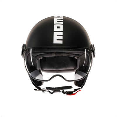 Momo Design FGTR Classic Mat Siyah Kask | İtalyan Retro JetMomodesign FGTR Classic Mat Siyah Kask