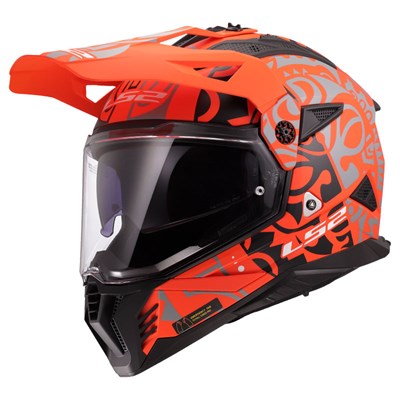 LS2 Pioneer 2 Rangi Mat Turuncu Kask | ECE 22.06 EnduroLs2 Pioneer 2 Rangi Mat Turuncu Kask