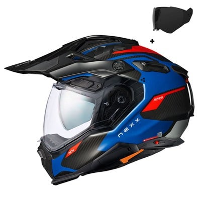 NEXX X.WED 3 Keyo Karbon Kask Mat Mavi Kırmızı | ECE 22.06Nexx X.WED 3 Keyo Karbon Kask Mat Mavi Kırmızı