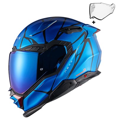 Nexx X.WST 3 Mat Mavi Siyah Kask | ECE 22.06 FiberglasNexx X.WST 3 Mat Mavi Siyah Kask