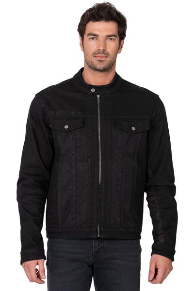 TheBikerJeans Black Ice Korumalı File Motosiklet Kot Montu Erkek