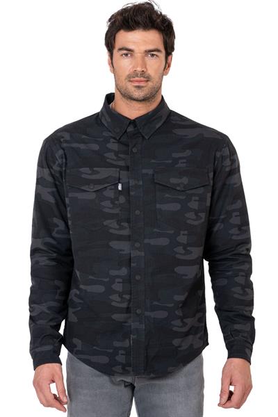 TheBikerJeans Eagle Camo Korumalı Motosiklet Gömleği Erkek