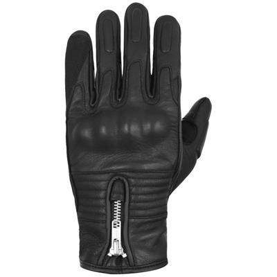 TheBikerJeans Retro Deri Korumalı Motosiklet Eldiveni Siyah